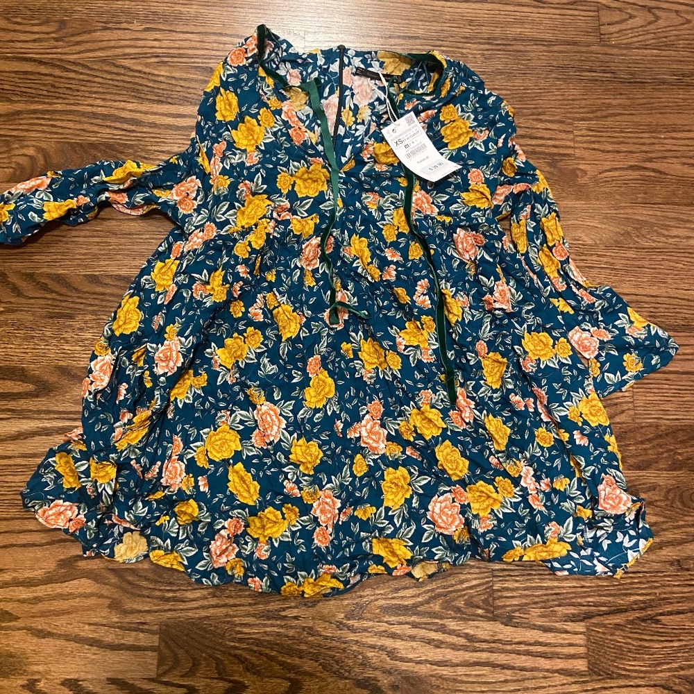 Zara floral mini dress (romper with shorts) NWT